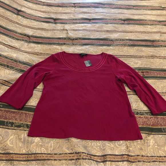 NWT Lauren Ralph Lauren Fuchsia Blouse XL - Picture 5 of 8